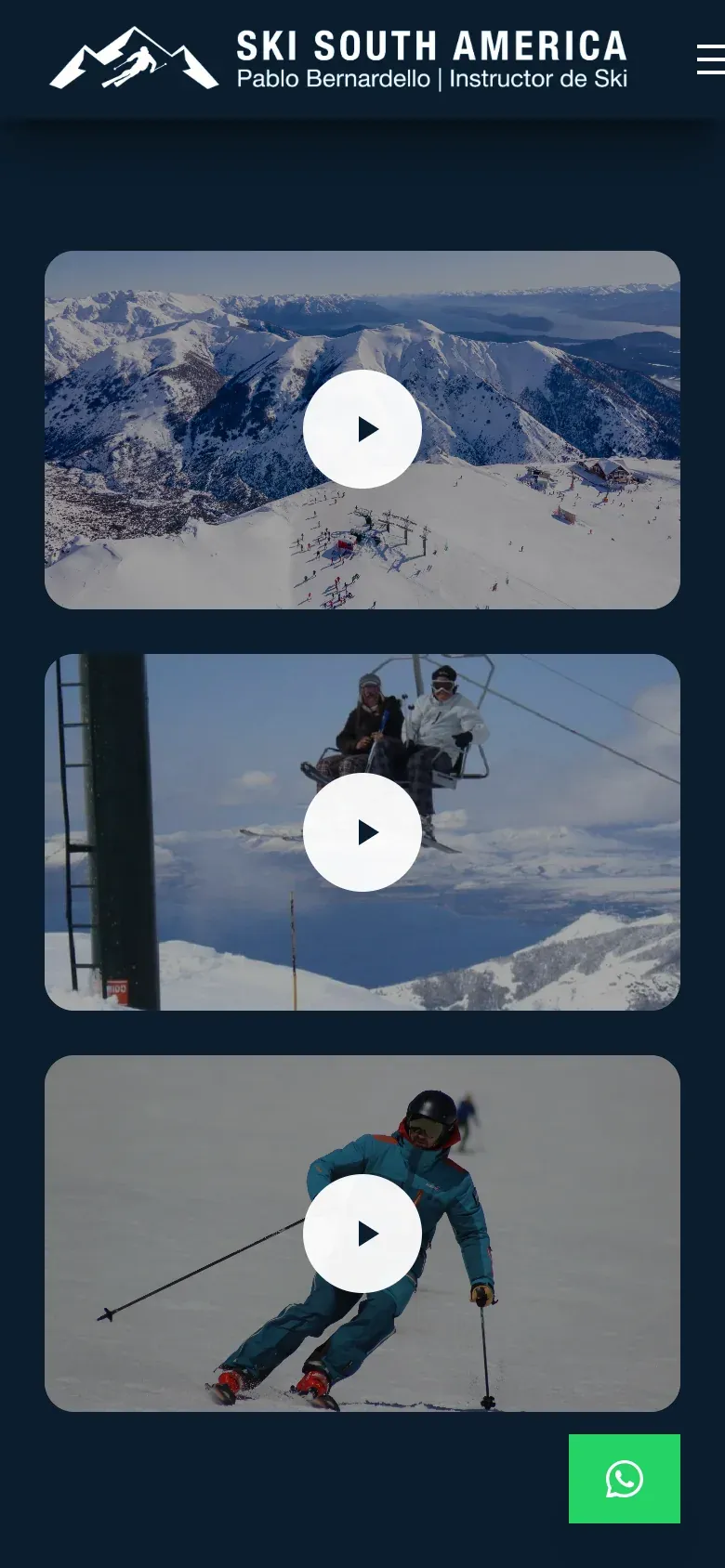 Ski South America: videos en el celular