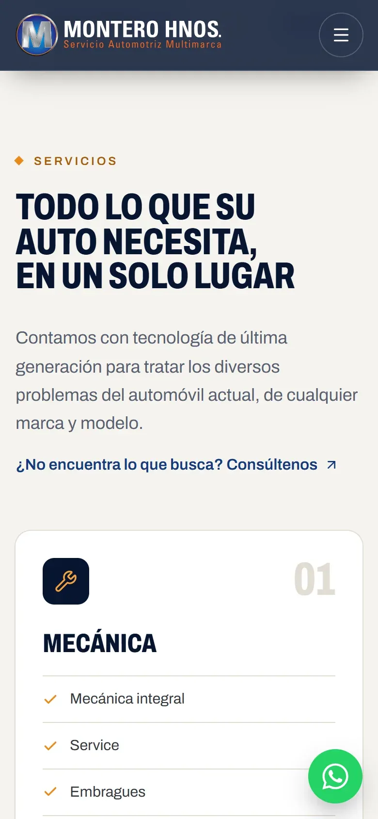 Montero Hermanos: servicios en el celular