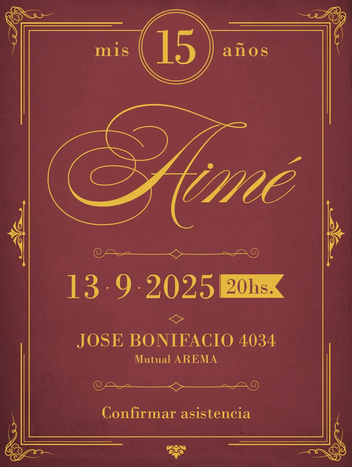 Los 15 de Aime: la invitación elegida