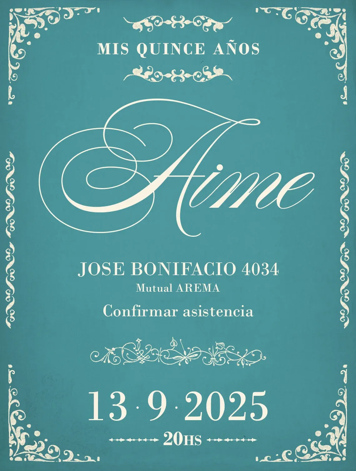 Los 15 de Aime: otro modelo de invitación