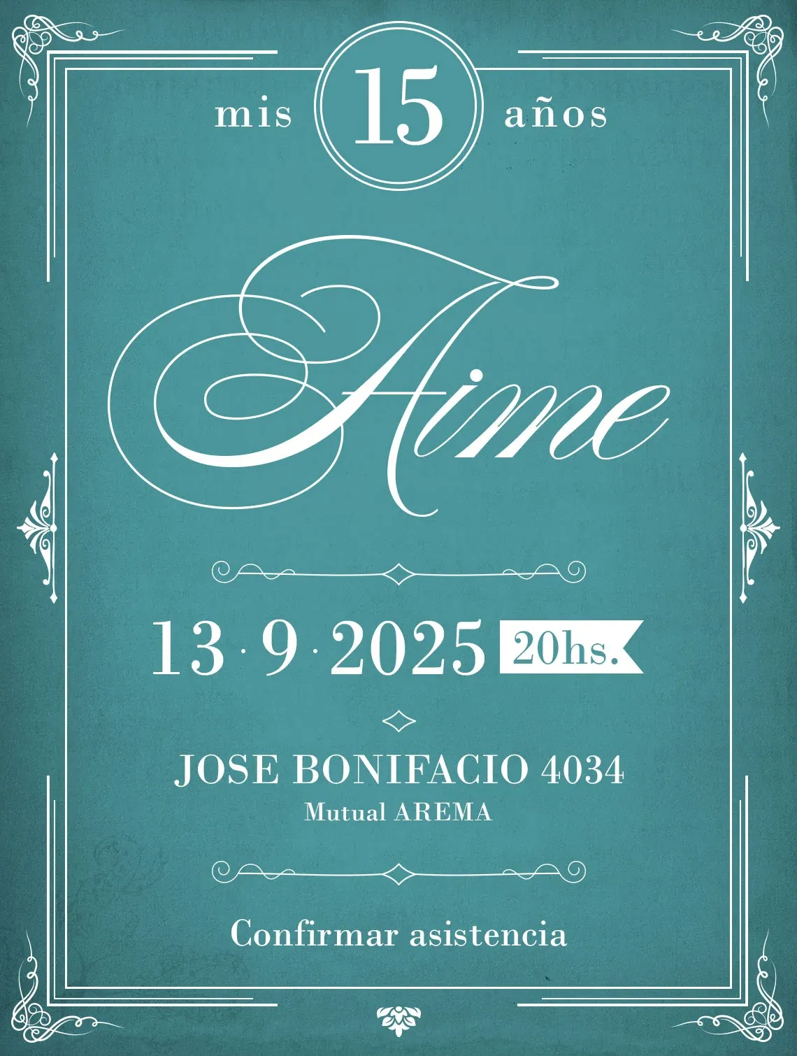 Los 15 de Aime: otro modelo de invitación