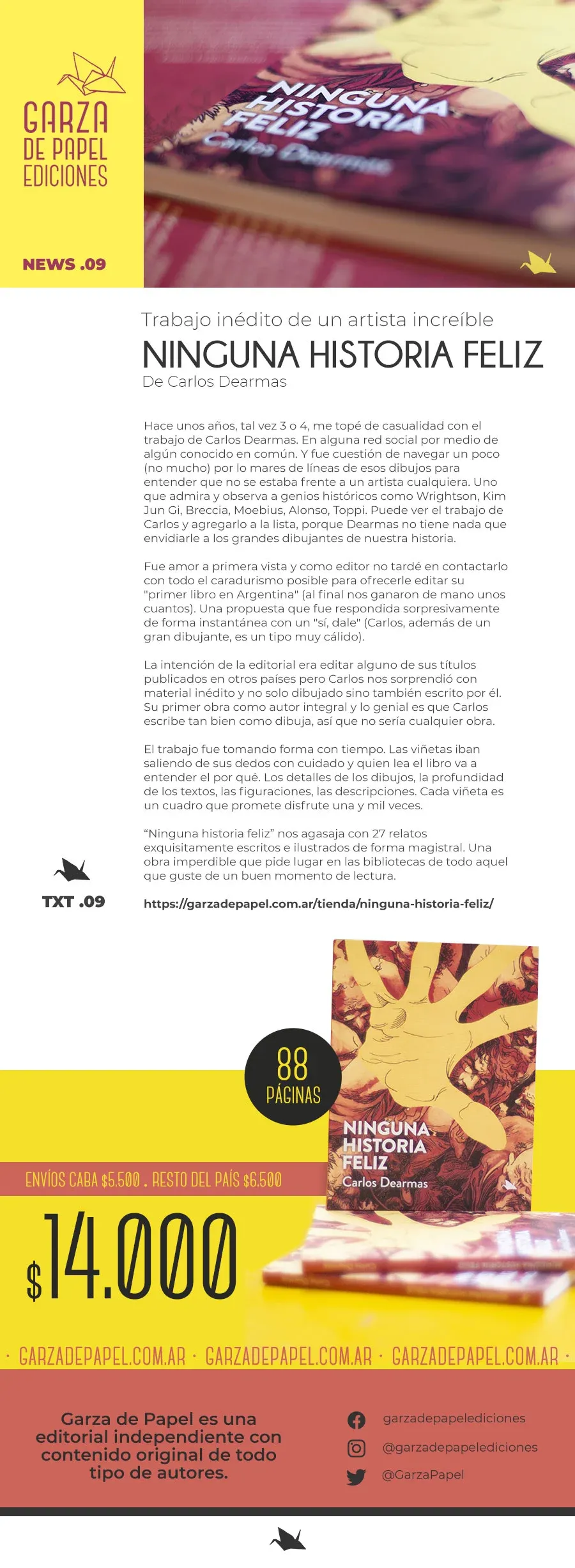 Garza de papel: newsletter