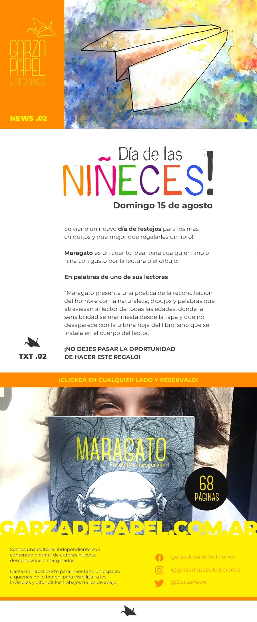 Garza de papel: newsletter