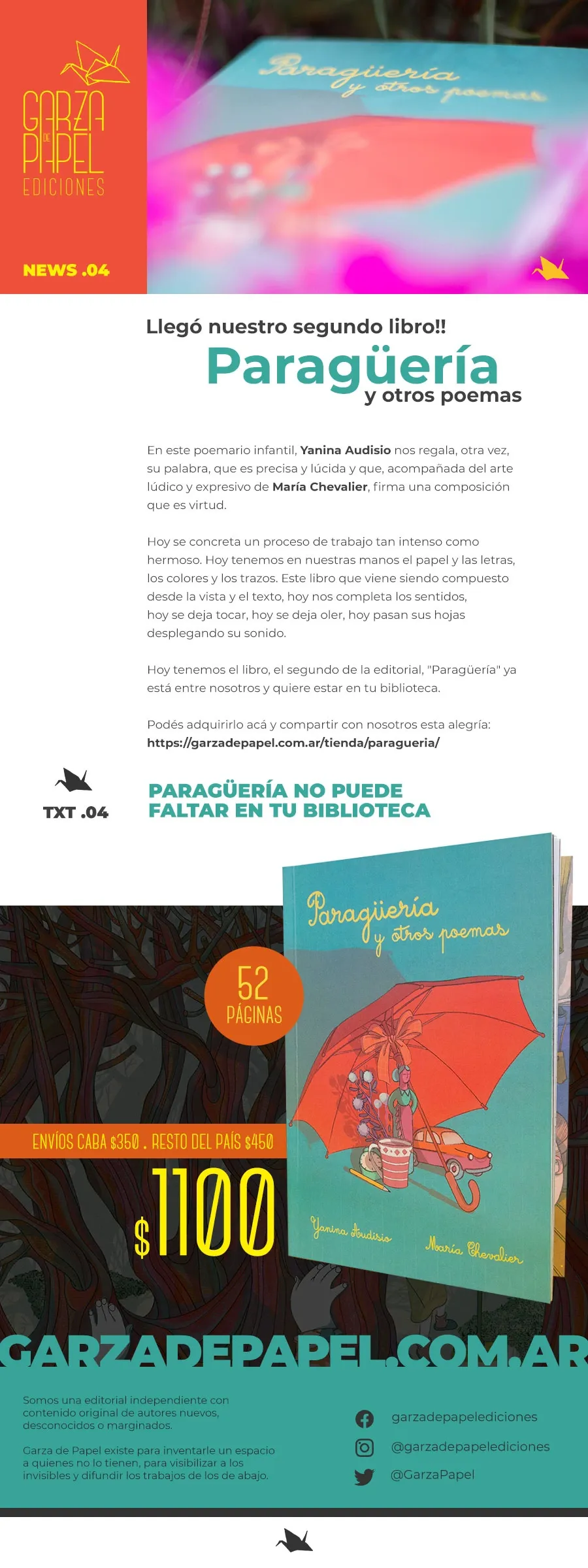 Garza de papel: newsletter