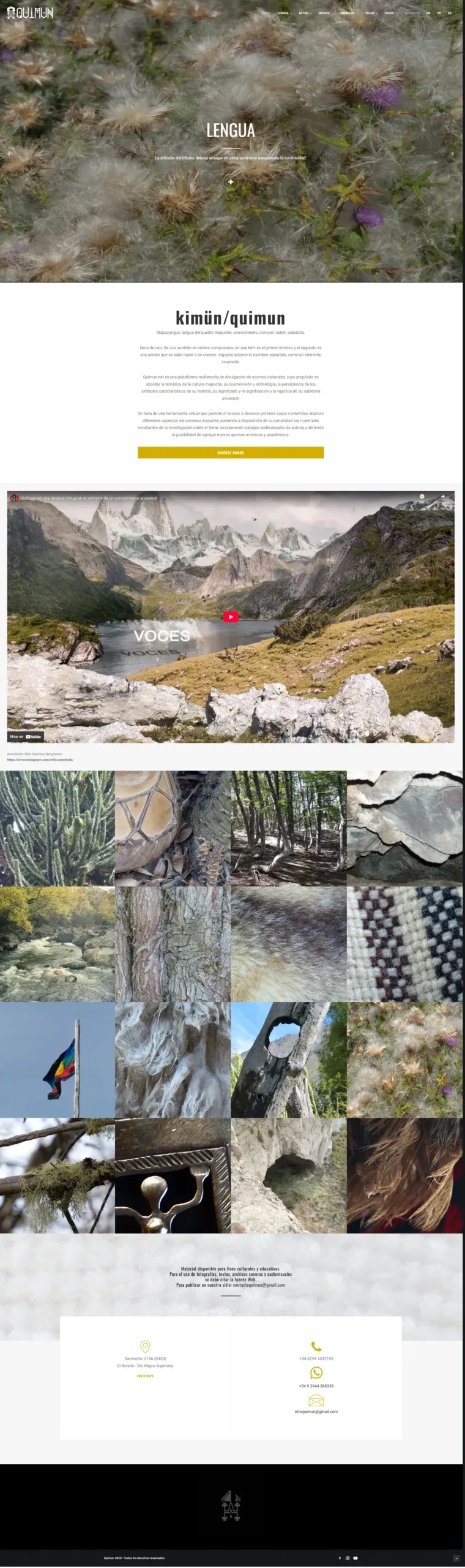 Quimun: sitio web