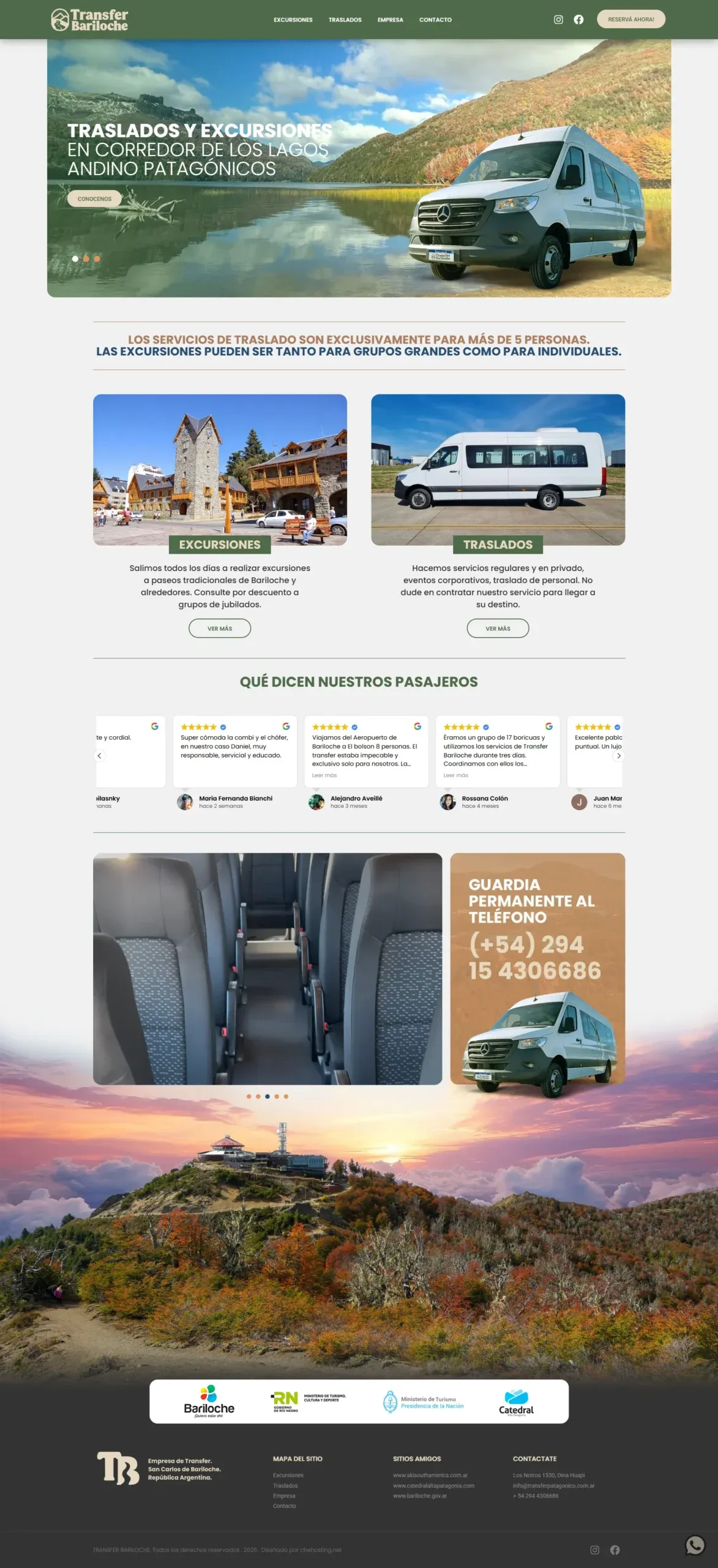 Transfer Bariloche: web